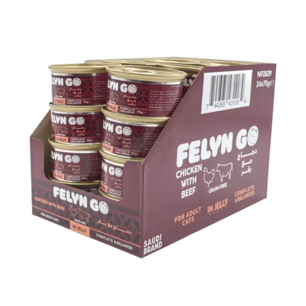 Felyn Go Cat Wet Food Chicken with Beef in Jelly 75g