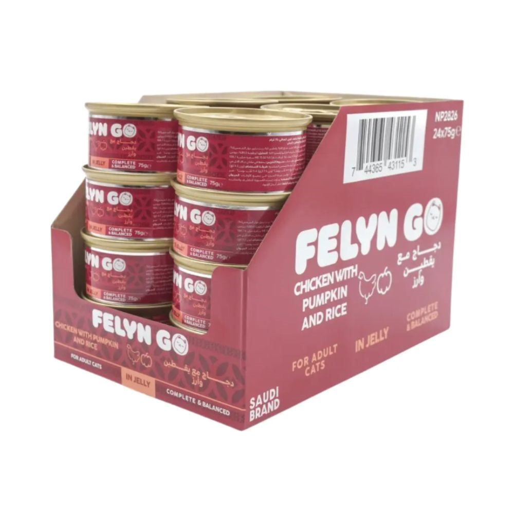Felyn Go Cat Wet Food Chicken with Pumpkin and Rice in Jelly 75g