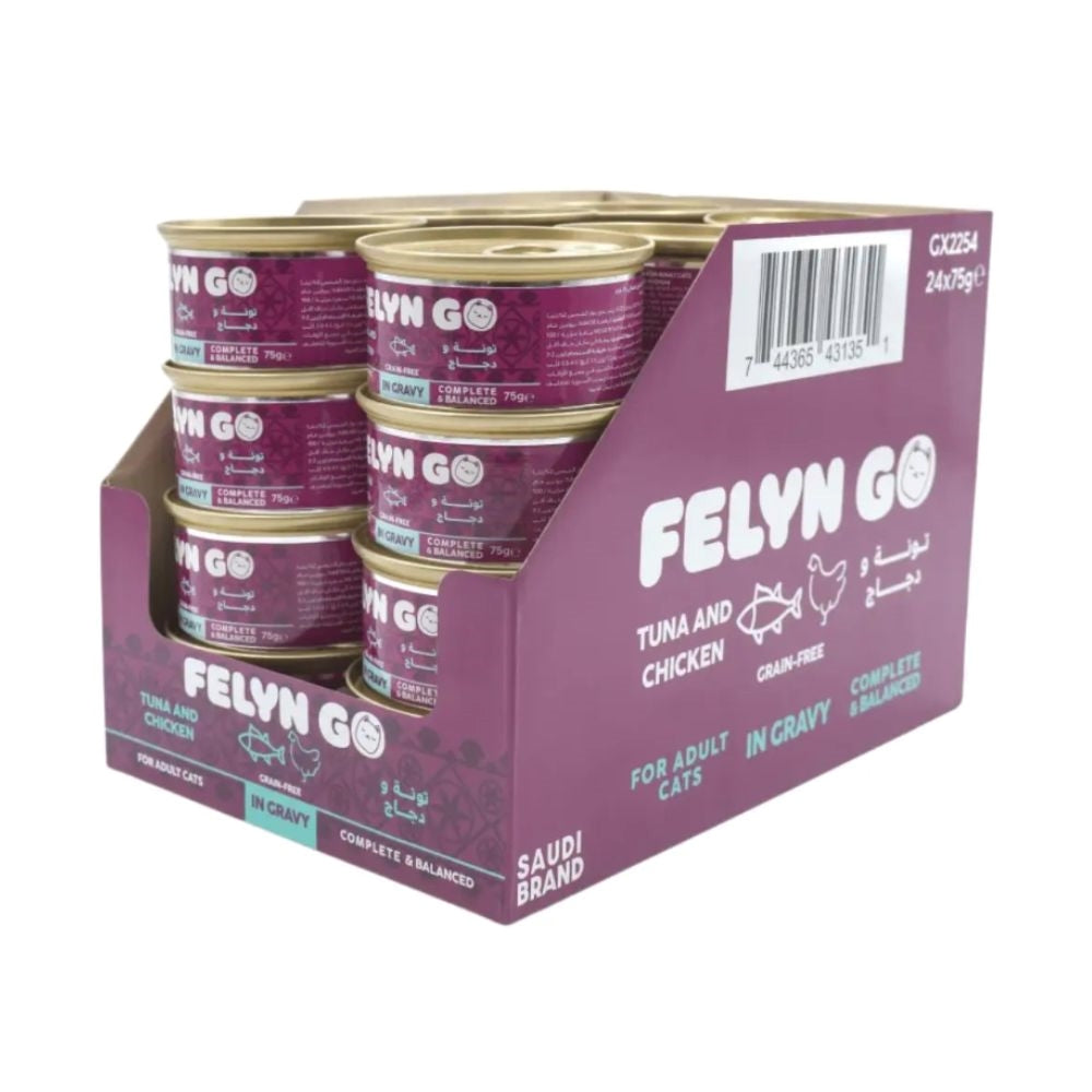 Felyn Go Cat Wet Food Tuna Chicken in Gravy 75g