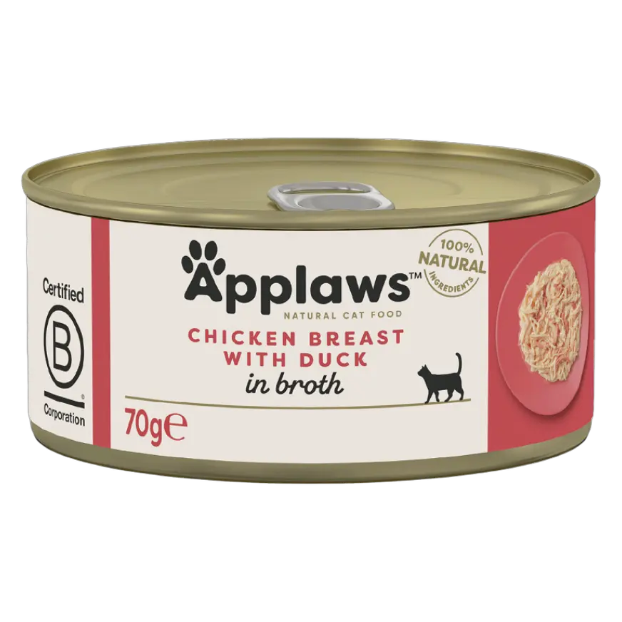 5060333434717, Applaws Cat Wet Food Chicken & Duck Broth 70g, 1