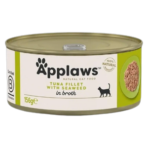 5060122490436, Applaws Cat Wet Food Tuna Fillet & Seaweed Broth 156g, 1