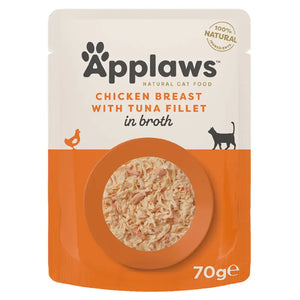 5060708563257, Applaws Cat Wet Food Pouch Chicken with Tuna in Broth 70g, 1