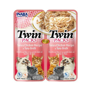 INABA Cat Wet Food Twin Packs Chicken in Chicken Broth 2x40g INABA