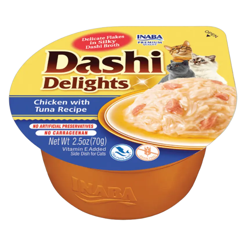 810100850814, INABA Cat Wet Food Dashi Delight Cups Chicken with Tuna 70g, 1