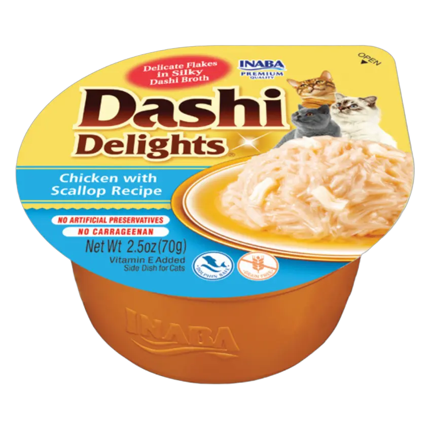 810100850890, INABA Cat Wet Food Dashi Delight Cups Chicken with Scallop 70g, 1