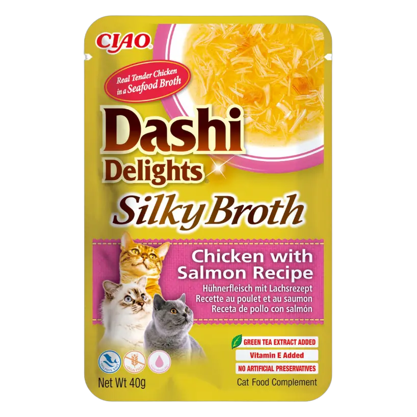 810100852726, INABA Cat Wet Food Dashi Delight Silky Broth Chicken with Salmon 40g, 1