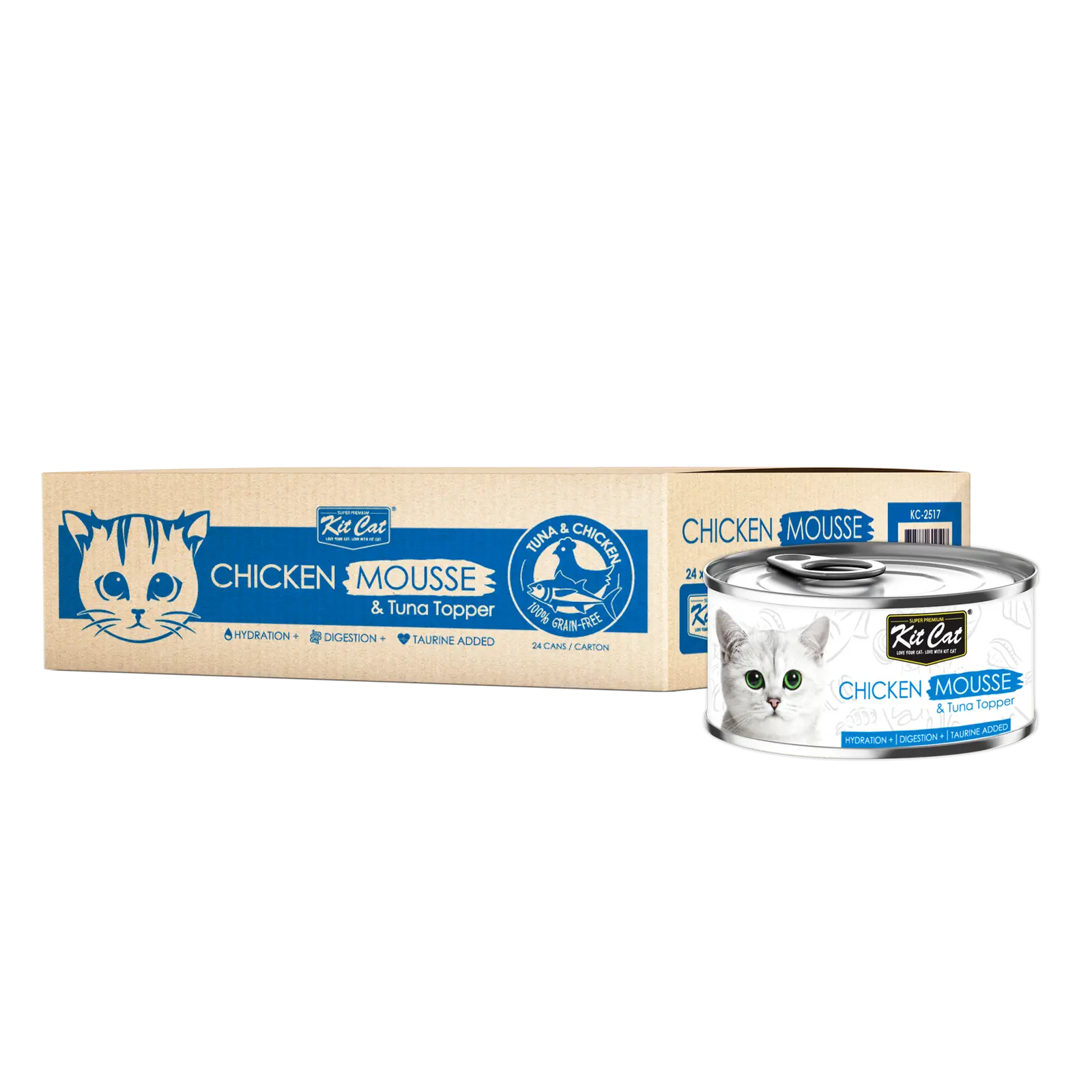 Kit Cat Wet Food Chicken Mousse Tuna Toppers 80g Kit Cat