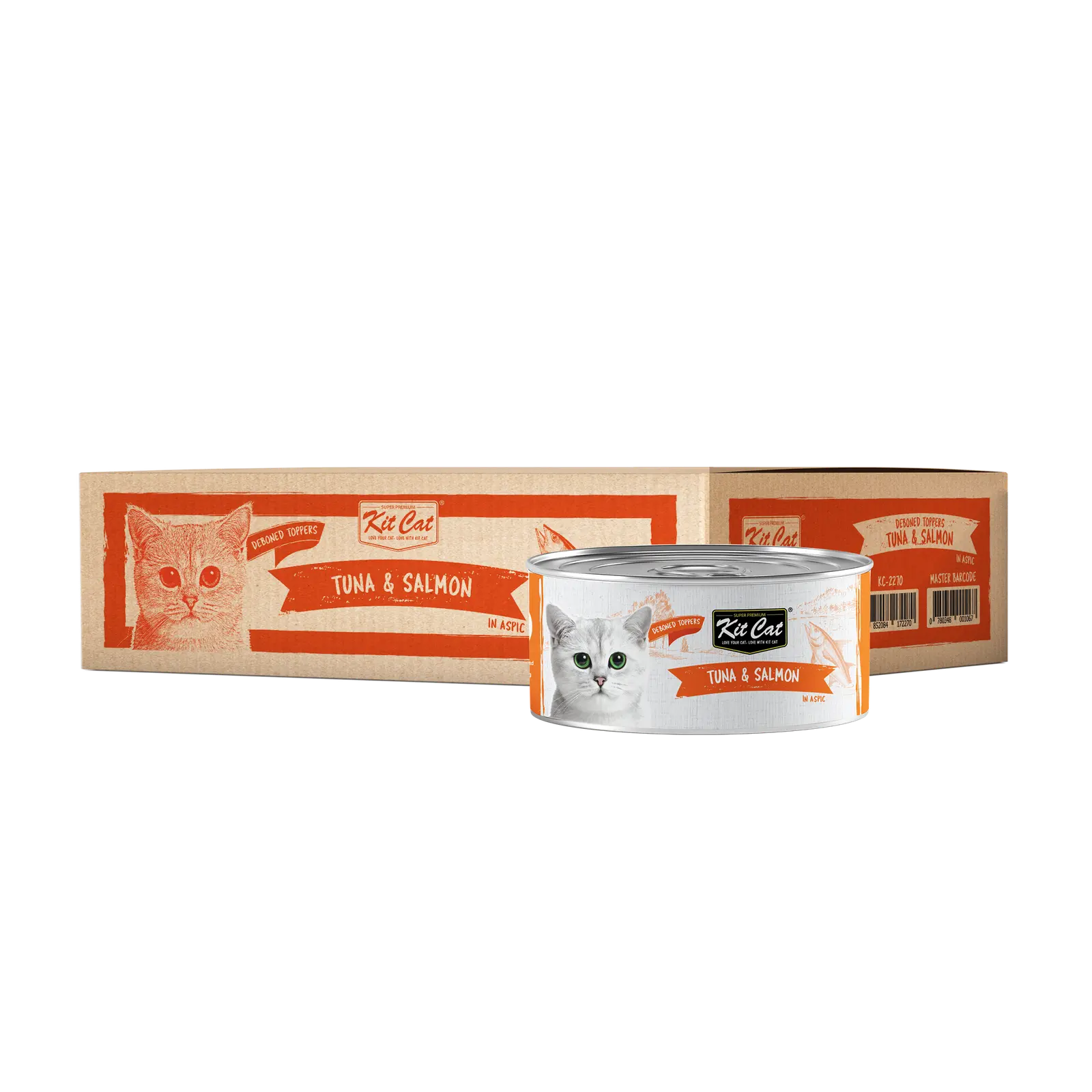 Kit Cat Deboned Wet Food Tuna Salmon Toppers 80g Kit Cat