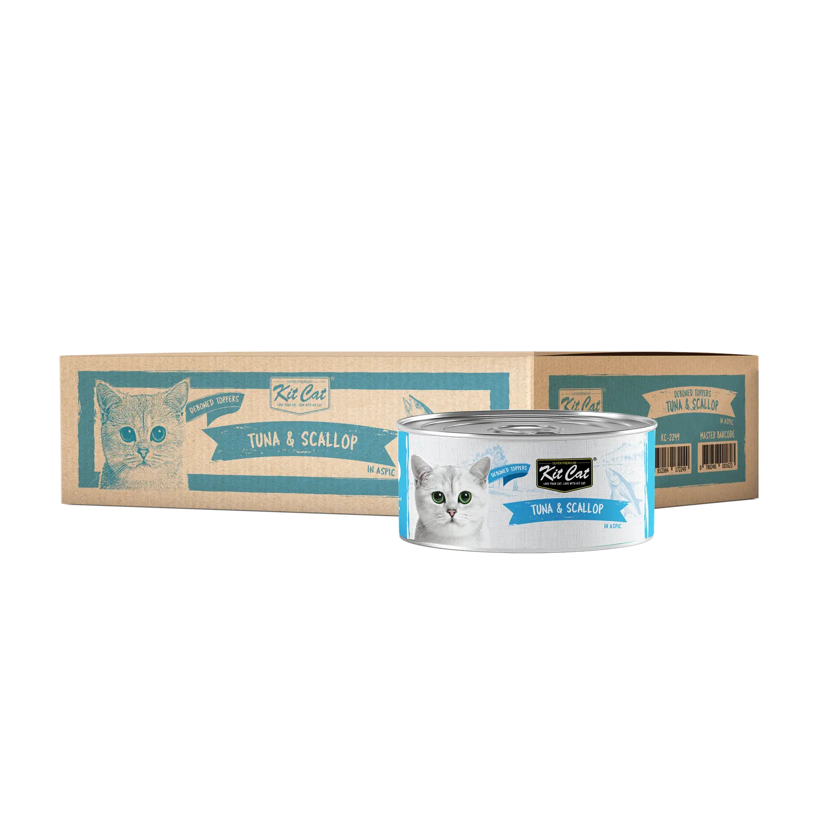 Kit Cat Deboned Wet Food Tuna Scallop Topper 80g Kit Cat