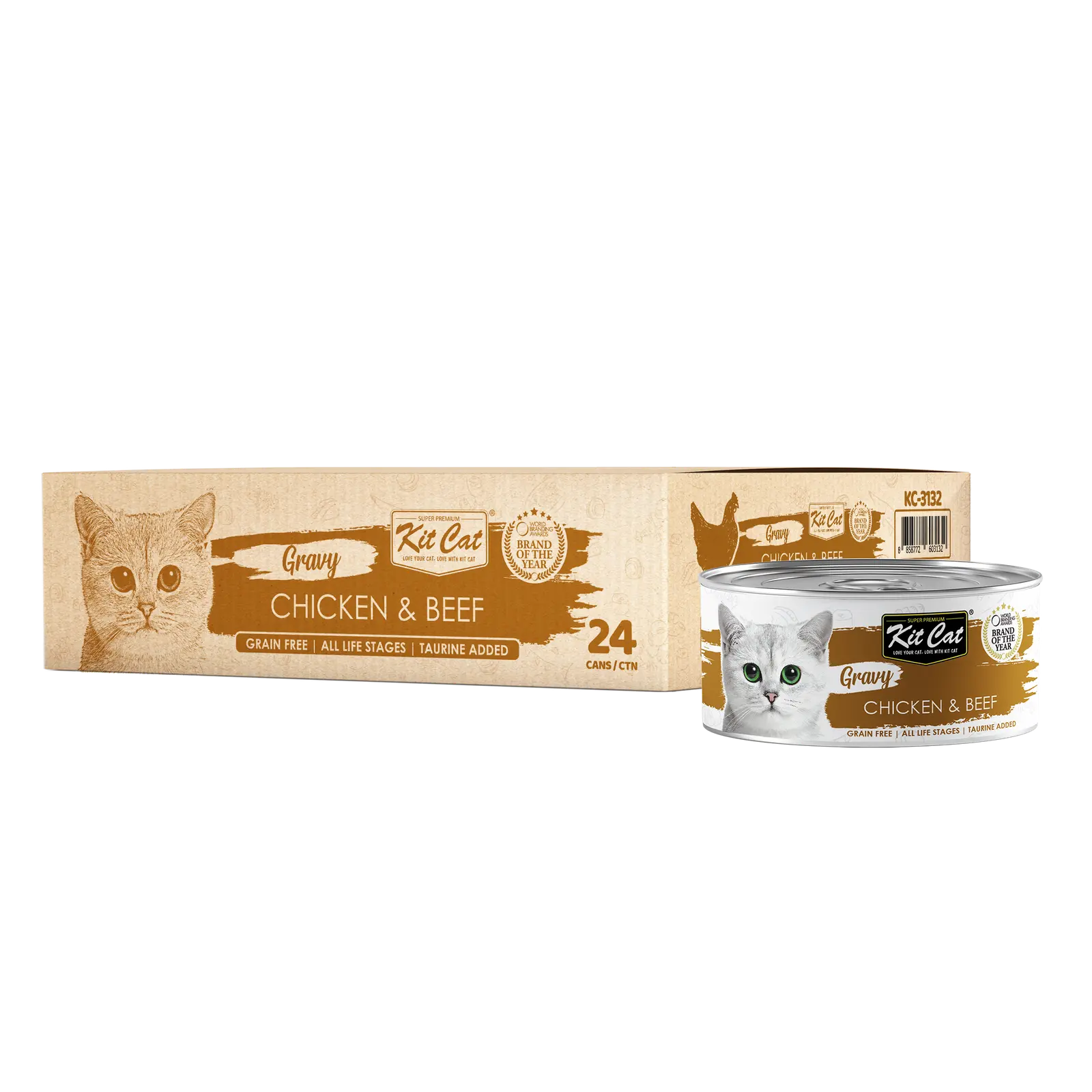 Kit Cat Gravy Wet Food Chicken Beef 70g Kit Cat