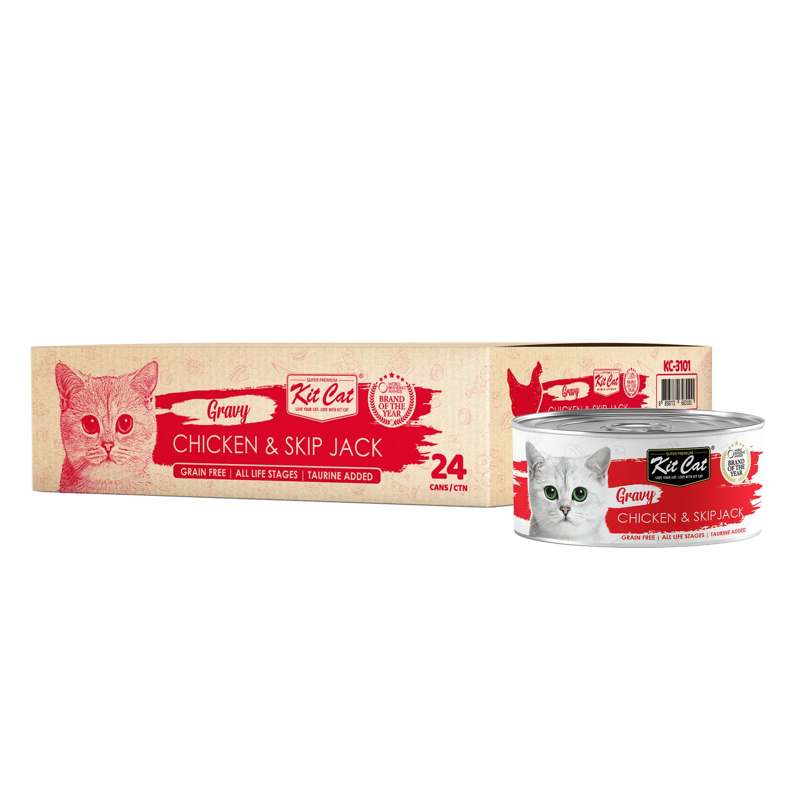 Kit Cat Gravy Wet Food Chicken & Skipjack 70g Kit Cat