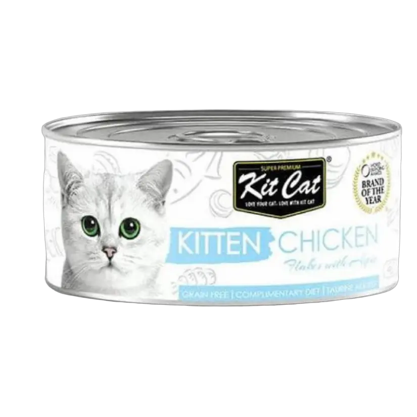 8858772603088, Kit Cat Kitten Wet Food Chicken with Flakes 80g, 1