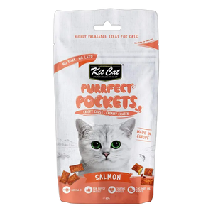 780348007625, Kit Cat Purrfect Pockets Dry Treat Salmon 60g, 1