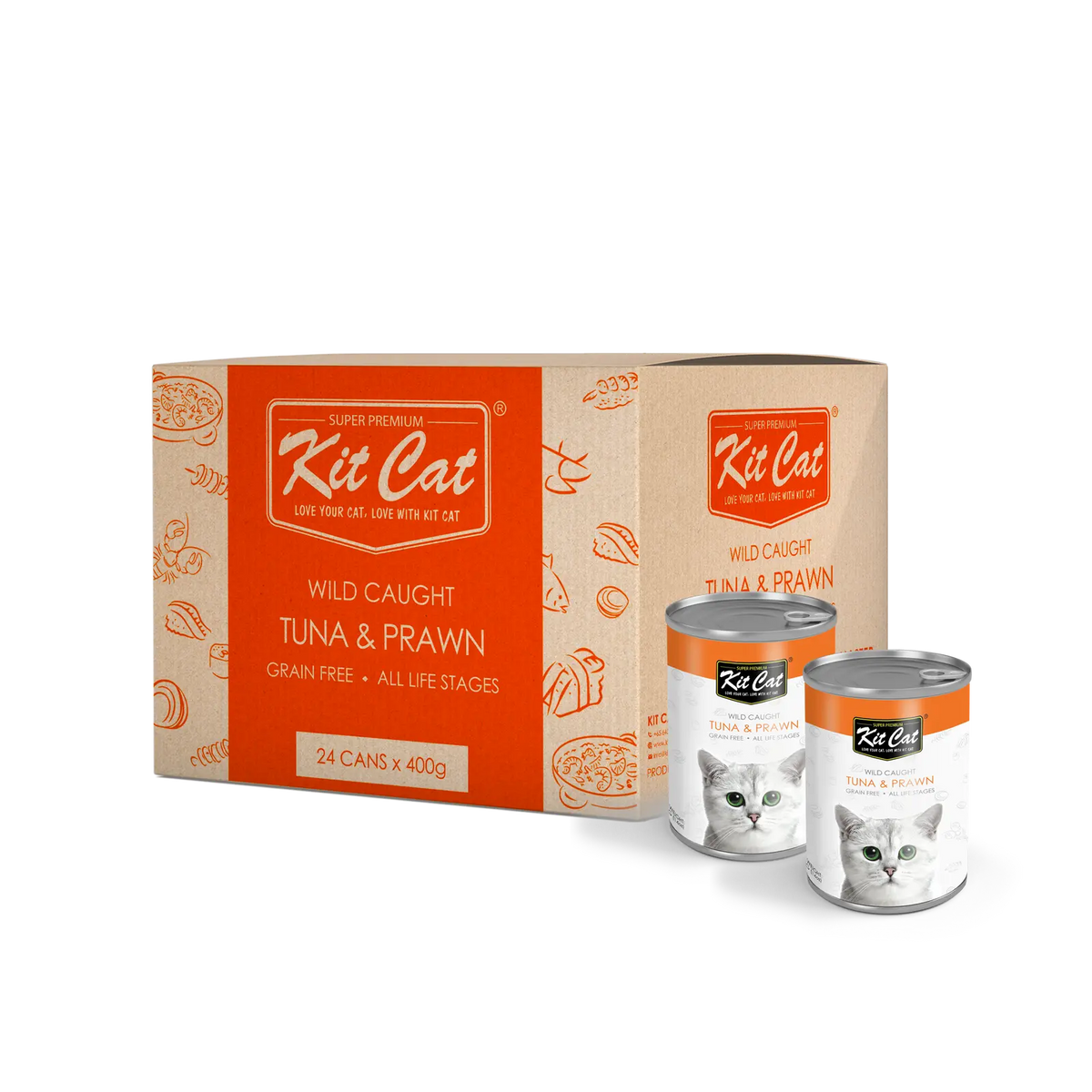 Kit Cat Wet Food Tuna & Prawn 400g Kit Cat