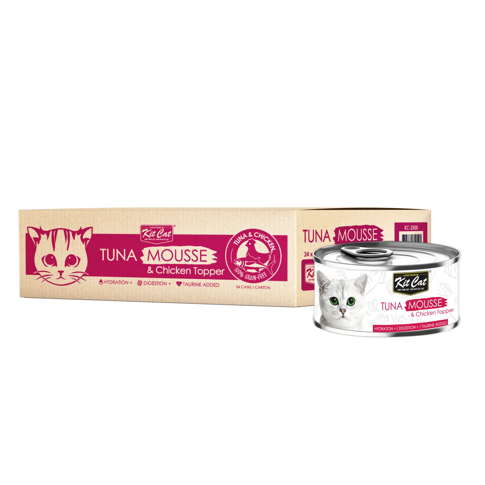 Kit Cat Tuna Mousse with Chicken Toppers 80g Kit Cat