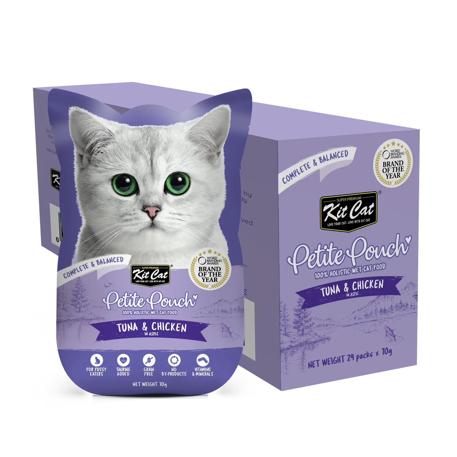 Kit Cat Complete Wet Food Petite Pouch Tuna Chicken 70g Kit Cat