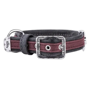 8058773277107, Dog Leather Collar Burgundy MF London, 1