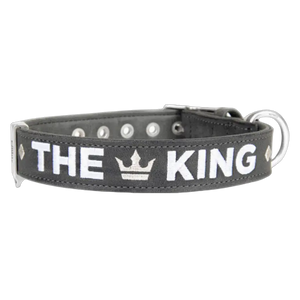 8051938217567, Dog Collar Grey Black MF Royal Similpelle, 1
