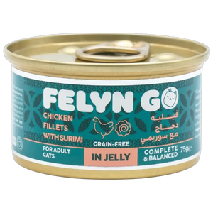 6281001157076, Felyn Go Cat Wet Food Chicken Fillets with Surimi in Jelly 75g, 1