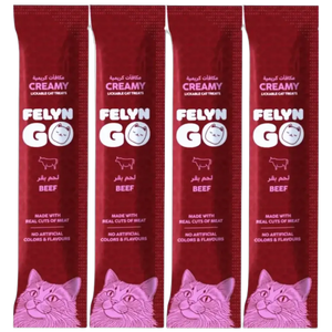 6281001157397, Felyn Go Cat Creamy Lickable Treats Beef 4x15g, 1