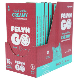 Felyn Go Cat Creamy Lickable Treats Duck 4x15g Felyn Go