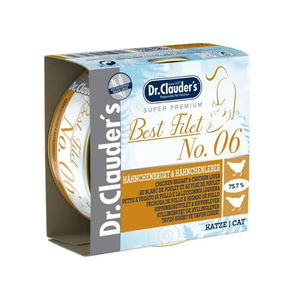 Dr. Clauder's Cat Wet Food Chicken Breasts and Liver 70g Dr. Clauder