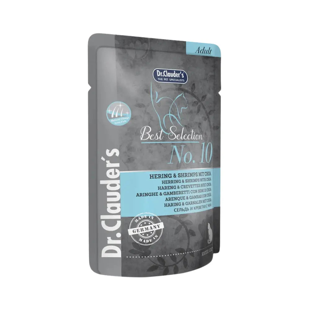 Dr. Clauder's Cat Wet Food Pouch Herring & Shrimp with Chia 85g Dr. Clauder