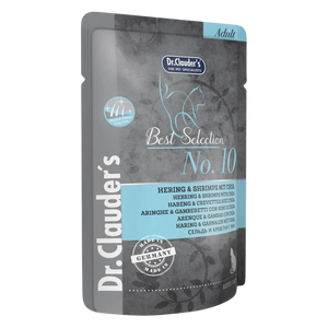 4014355260107, Dr. Clauder's Cat Wet Food Pouch Herring & Shrimp with Chia 85g, 1