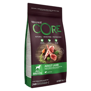 076344107873, Wellness Core Dog Dry Food Lamb Adult, 1