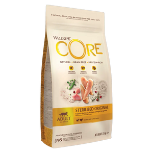 076344107262, Wellness Core Sterilized Cat Dry Food Chicken with Turkey Original, 1