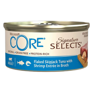 076344116356, Wellness Core Cat Wet Food Tuna Shrimp in Broth Adult 79g, 1