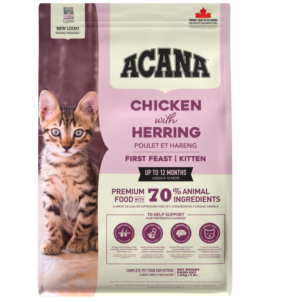 064992714307, Acana Kitten Dry Food Chicken with Herring, 1