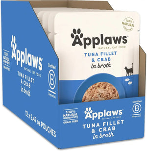 Applaws Cat Wet Food Pouch Tuna with Crab in Broth 70g Applaws