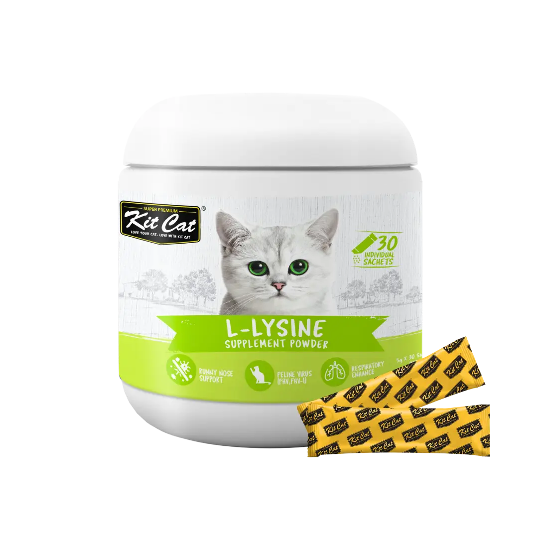 Kit Cat L-Lysine Supplement Powder 30 Sachets x 5g (150g) Kit Cat