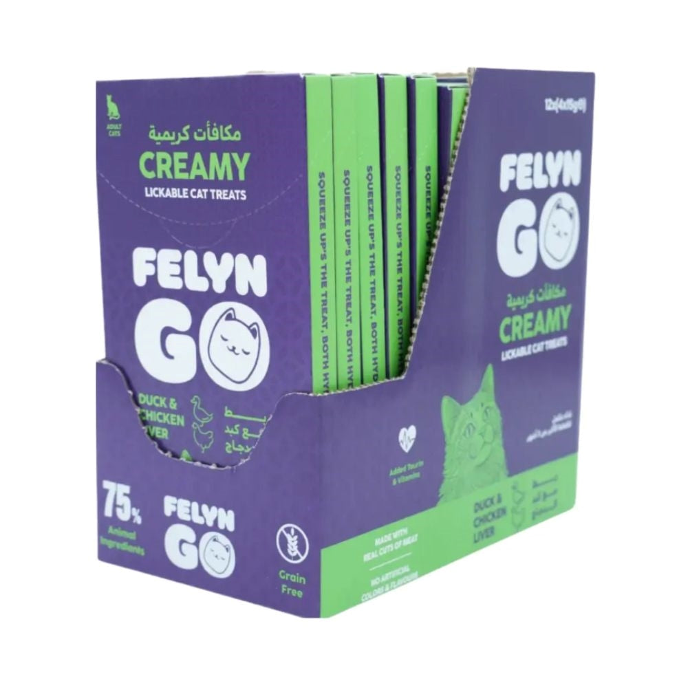Felyn Go Cat Creamy Wet Treats Duck Chicken Liver Sachet 4x15g