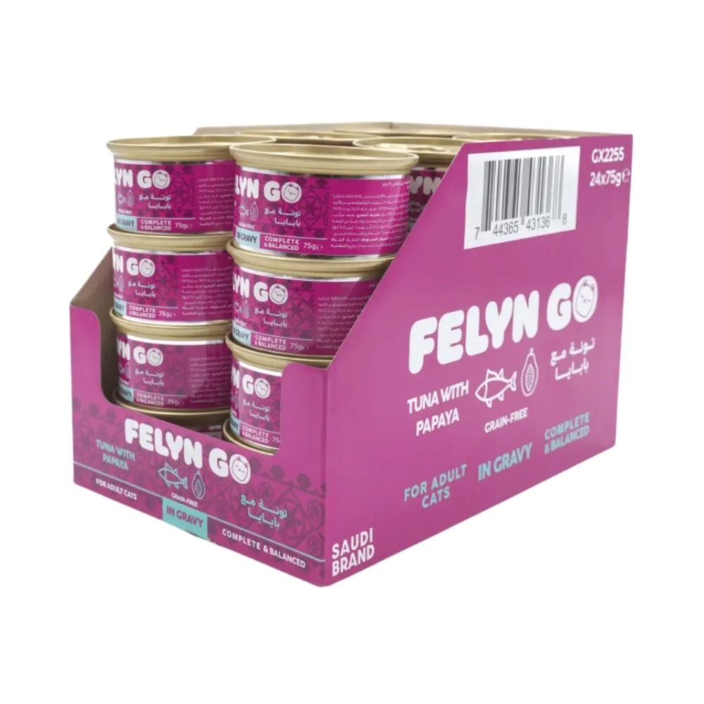 Felyn Go Cat Wet Food Tuna with Papaya in Gravy 75g