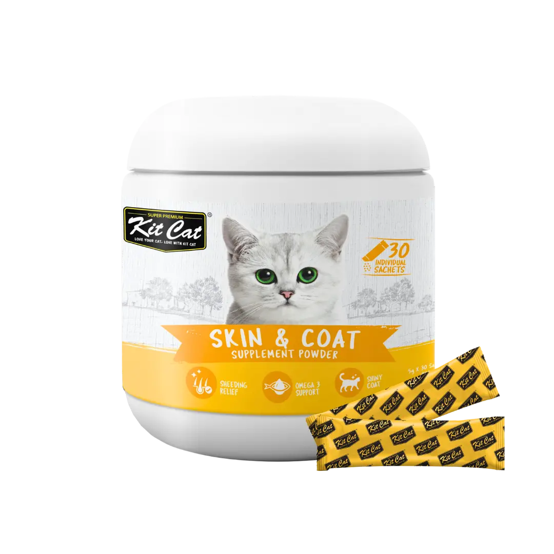 Kit Cat Skin & Coat Supplement Powder 30 Sachets x 5g (150g) Kit Cat