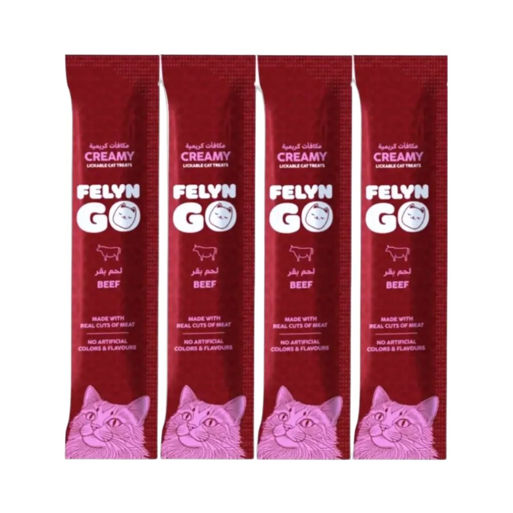 Felyn Go Cat Creamy Wet Treats Beef 4x15g