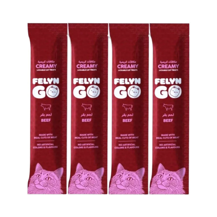 Felyn Go Cat Creamy Wet Treats Beef 4x15g