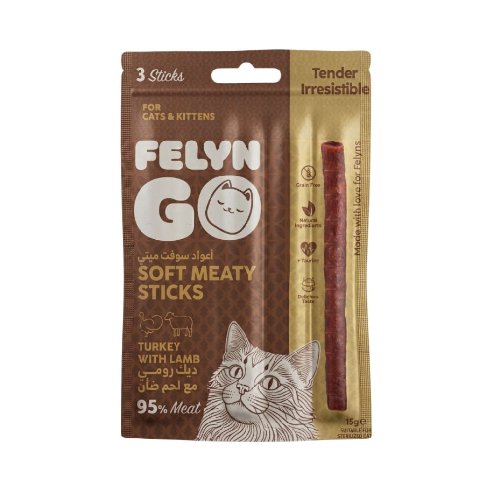 Felyn Go Cat Treat Soft Sticks Turkey With Lamb 15g