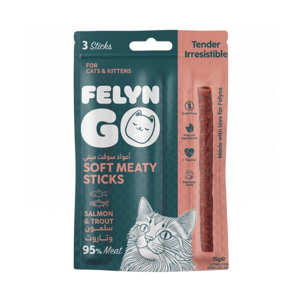 Felyn Go Cat Treat Soft Sticks Salmon & Trout 15g