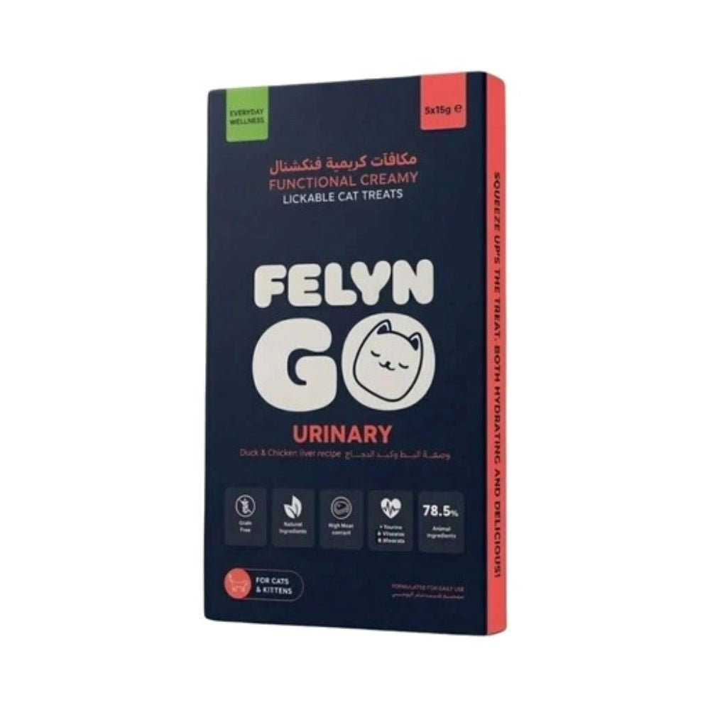 Felyn Go Functional Cat Creamy Treats Urinary Duck & Chicken 5x15g