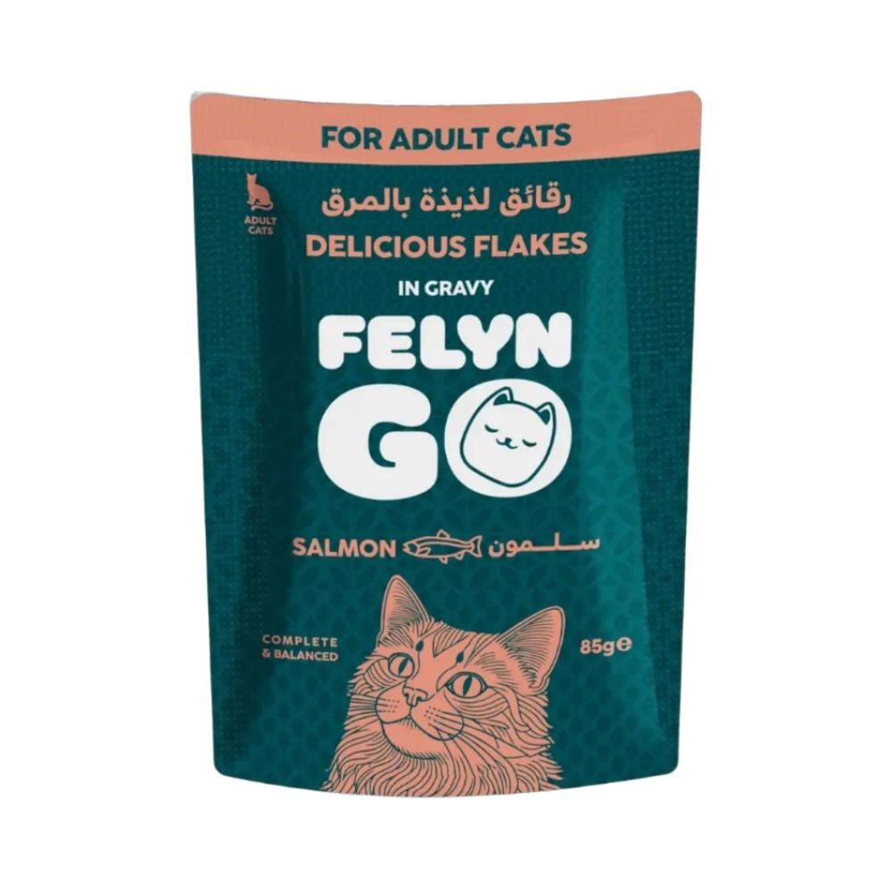 Felyn Go Cat Wet Food Chunks in Gravy Salmon Pouch 85g