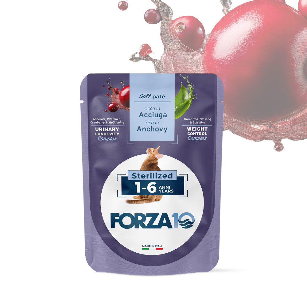 Forza10 Botanicat Sterilized Cat Wet Food Anchovy Pate Pouch
