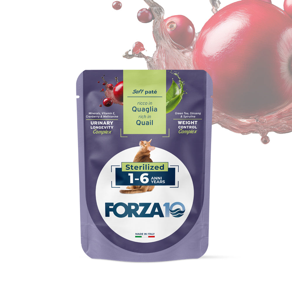 Forza10 Botanicat Sterilized Cat Wet Food Quail Pate Pouch