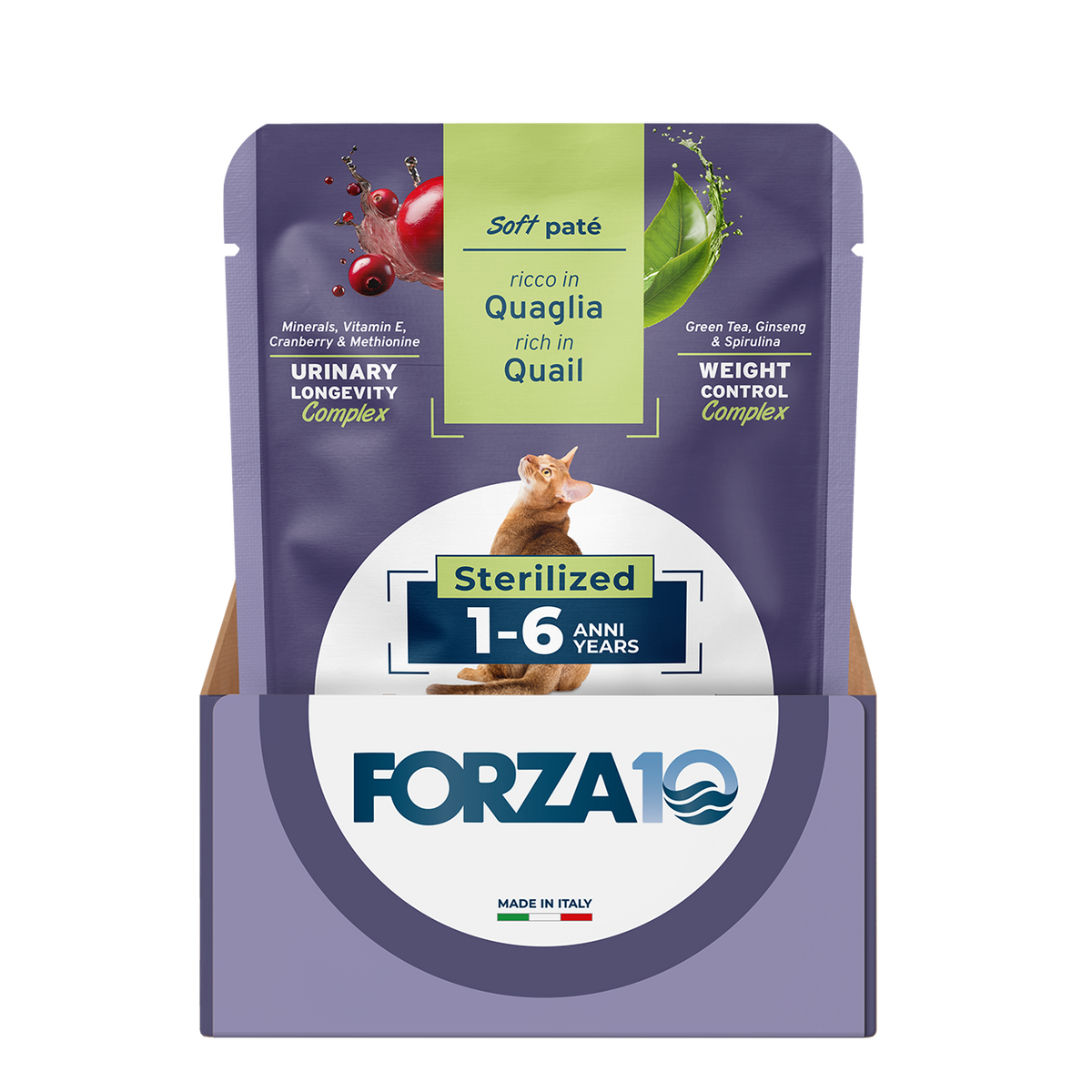 Forza10 Botanicat Sterilized Cat Wet Food Quail Pate Pouch