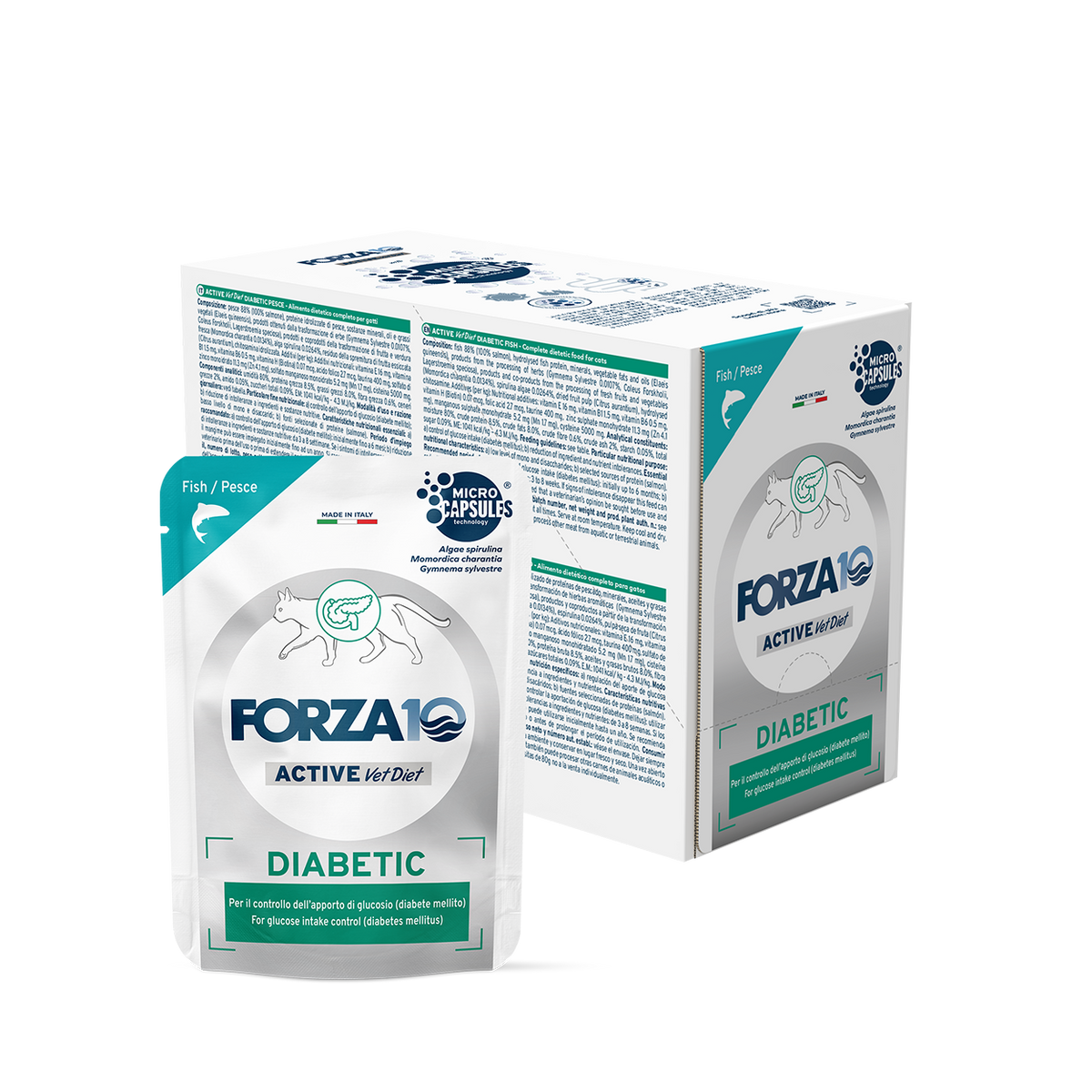 Forza10 Active Cat Wet Food Diabetic Fish Pouch