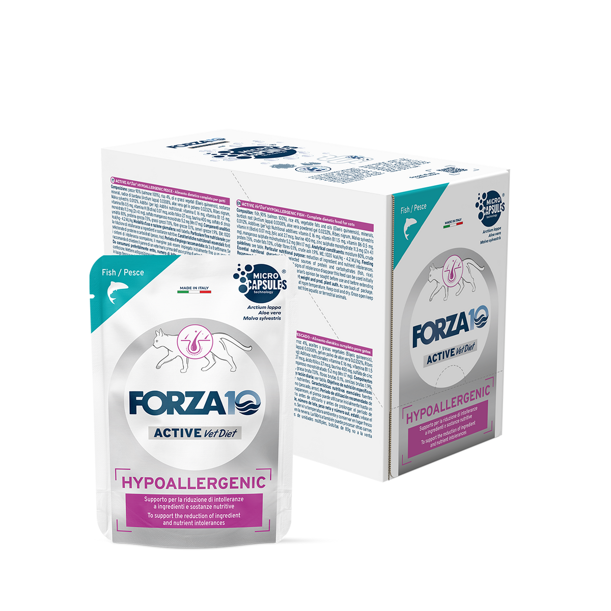 Forza10 Active Cat Wet Food Hypoallergenic Fish Pouch