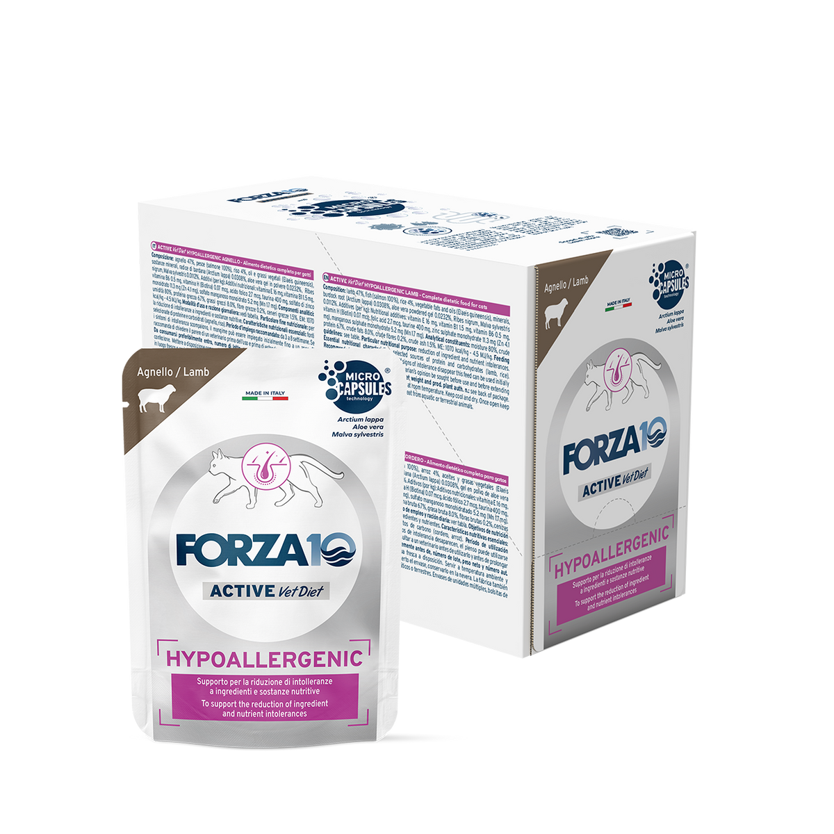 Forza10 Active Cat Wet Food Hypoallergenic Lamb Pouch