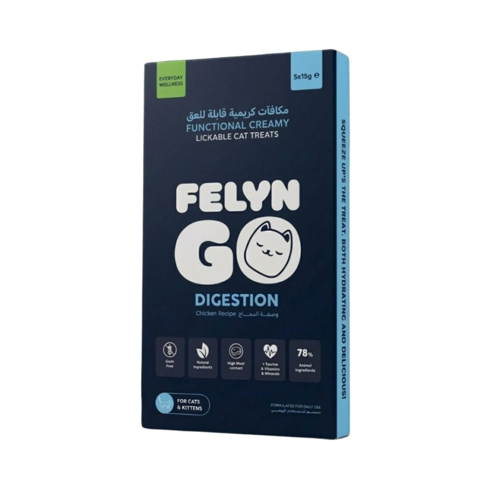 Felyn Go Functional Cat Creamy Treats Digestion Chicken 5x15g